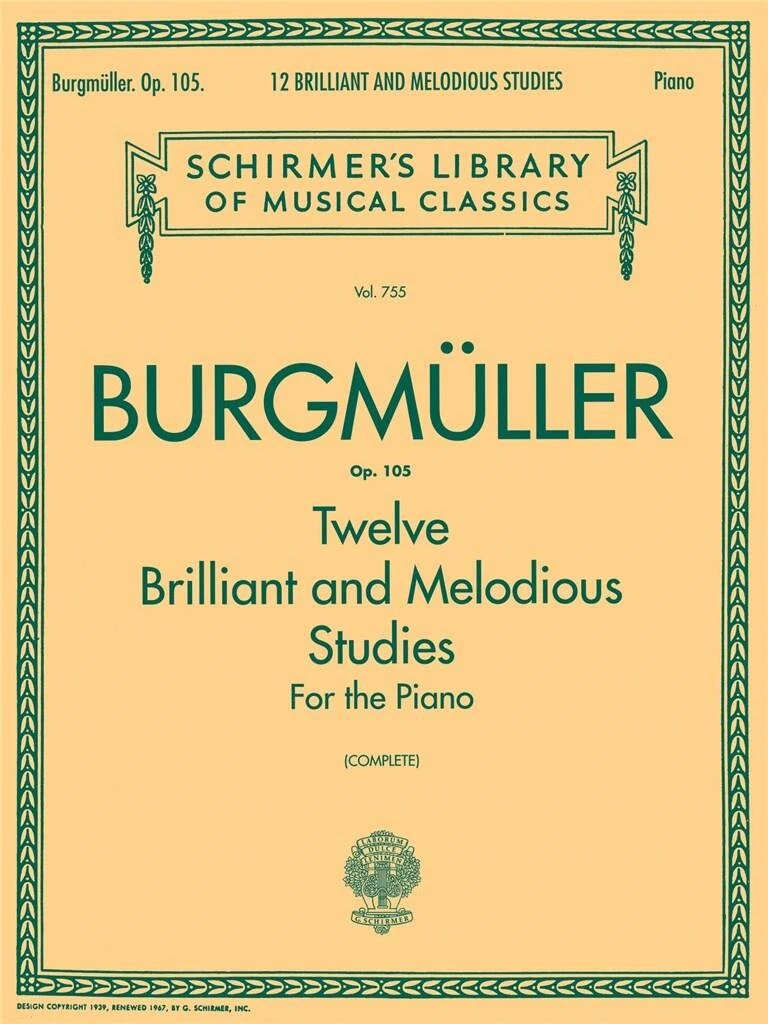 Bergmüller - 12 BRILLIANT AND MELODIOUS STUDIES, 105